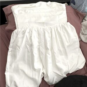 White Strapless Mini Dress